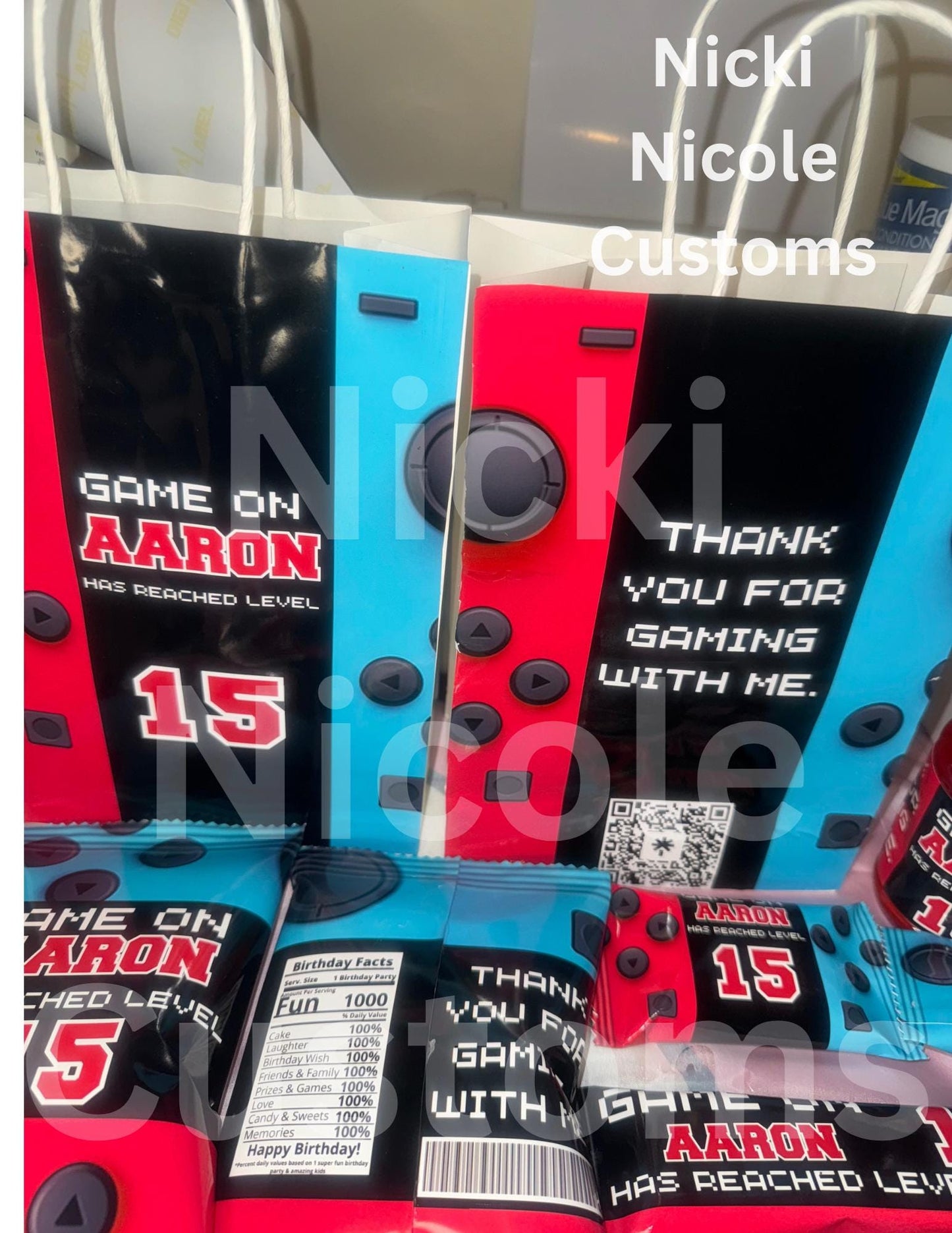 Gamer Video Gamer Nintendo Party Favor Bundle (5)