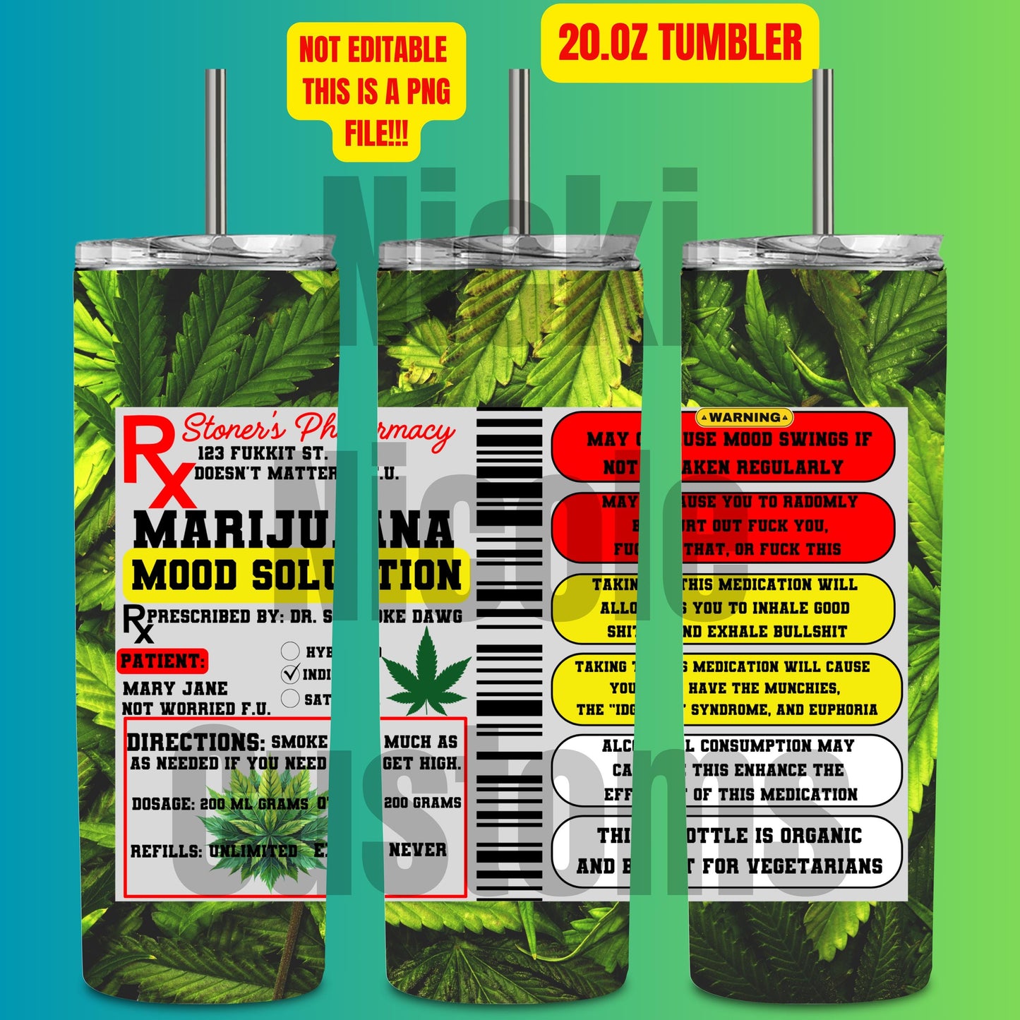 420 Backwood 20 OZ Tumbler