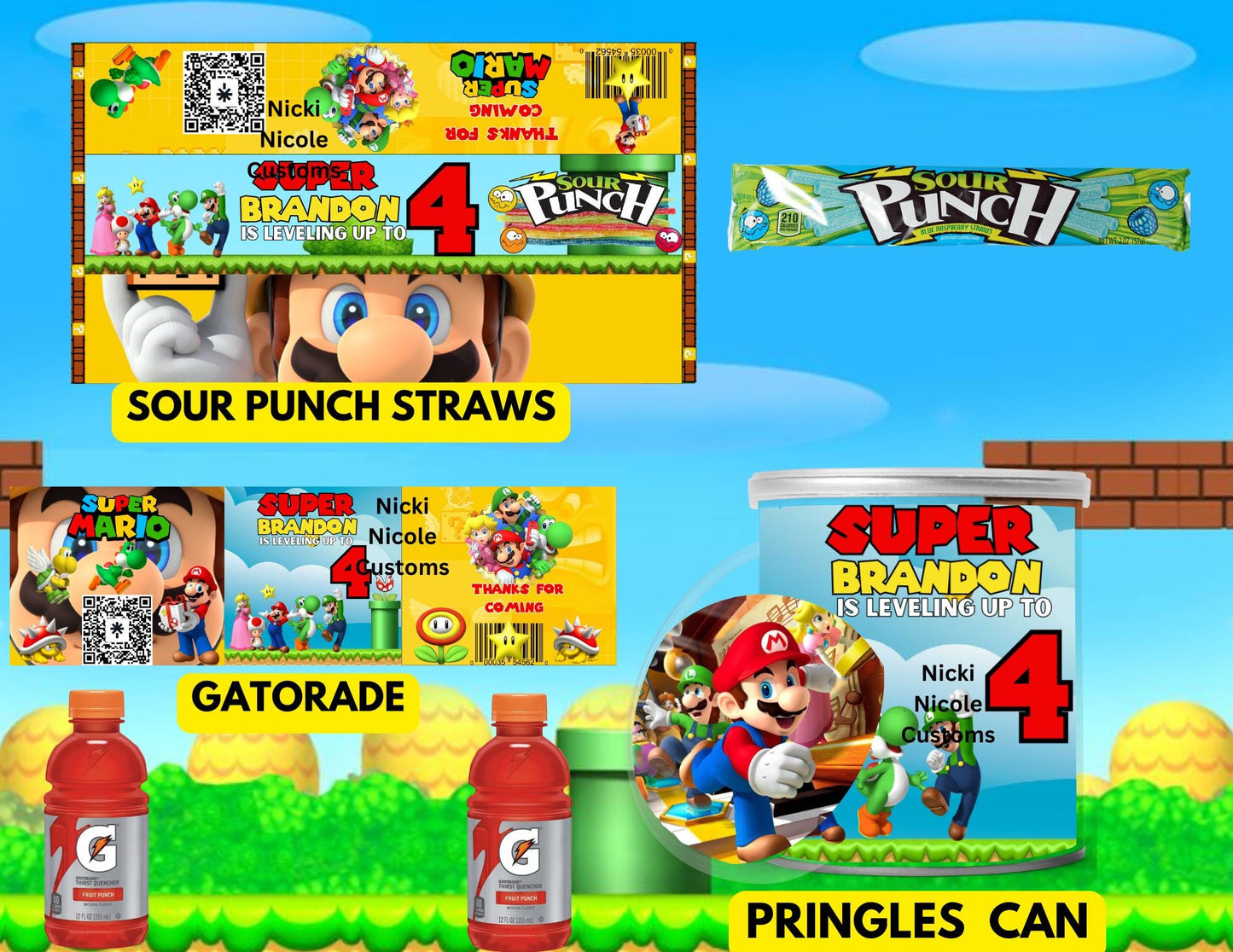 Mario Super Party Favor Bundle (READ DESCRIPTION)