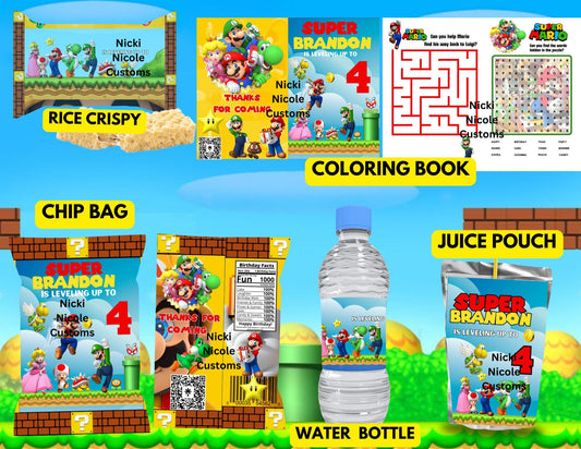 Mario Super Party Favor Bundle (READ DESCRIPTION)