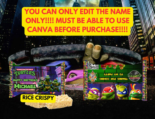 Ninja Rice Krispie Treat Turtle Party Favor (READ DESCRIPTION)