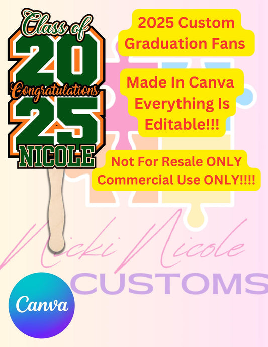 Graduation Custom Fans 2025