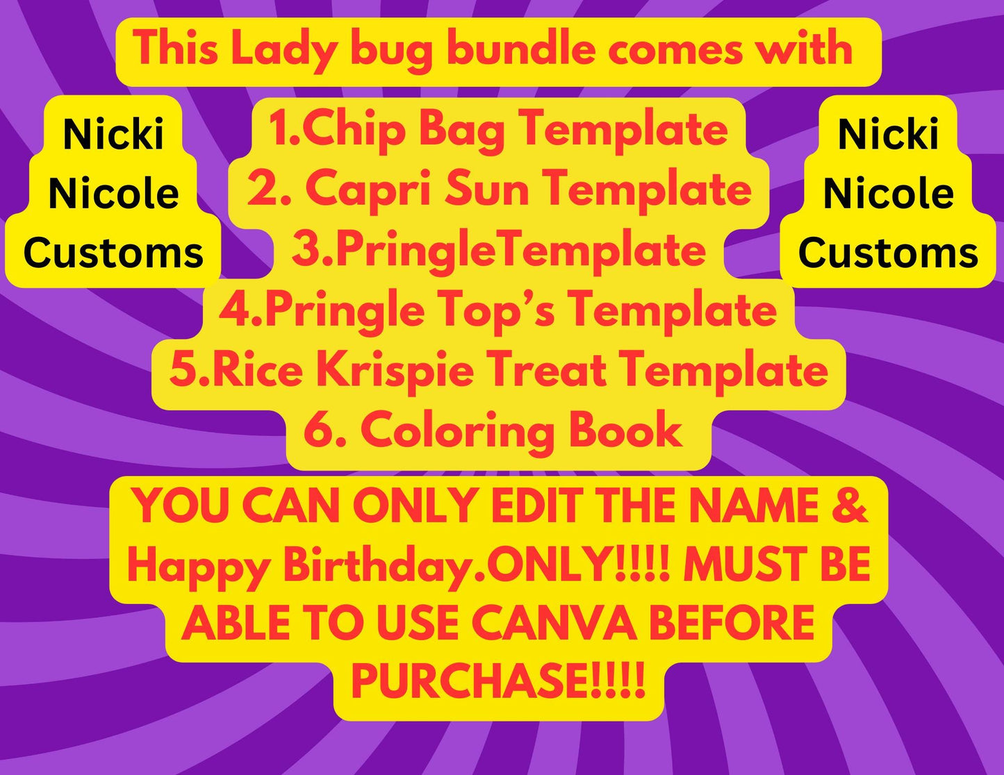 Party Favor Bundle Of 6