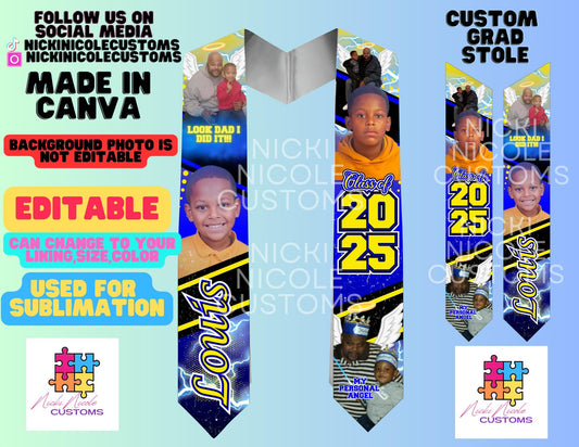 2025 Memorial Graduation Stole (read description)
